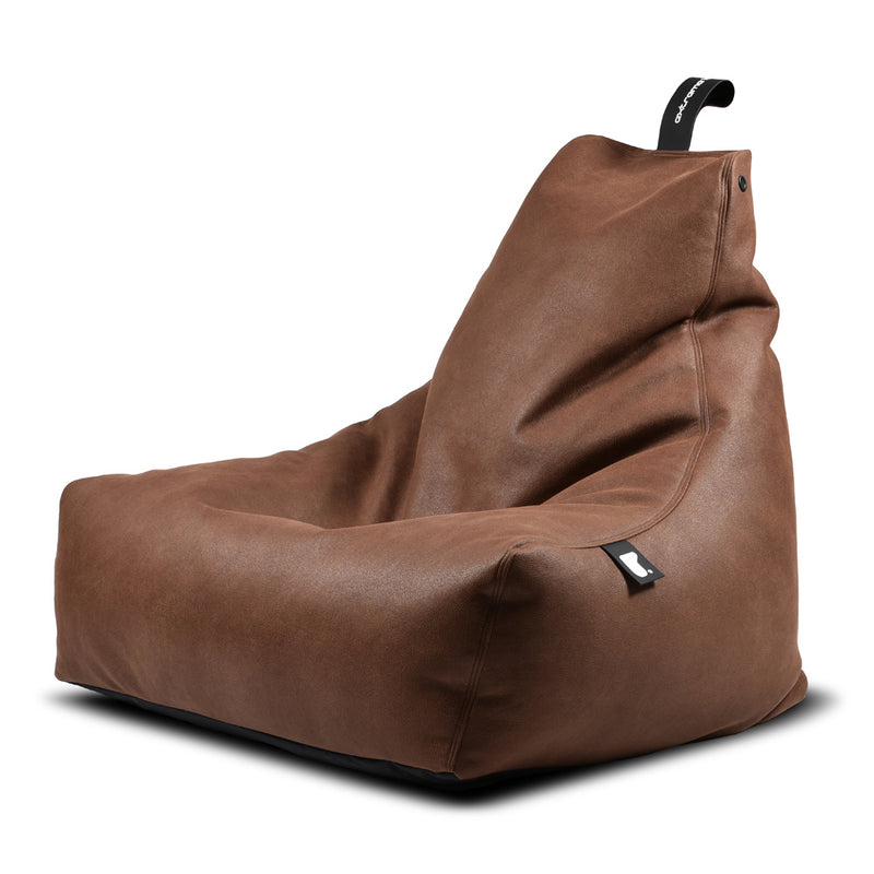 Extreme Lounging Mighty-b Bean bag Chair Leather Look Chestnut