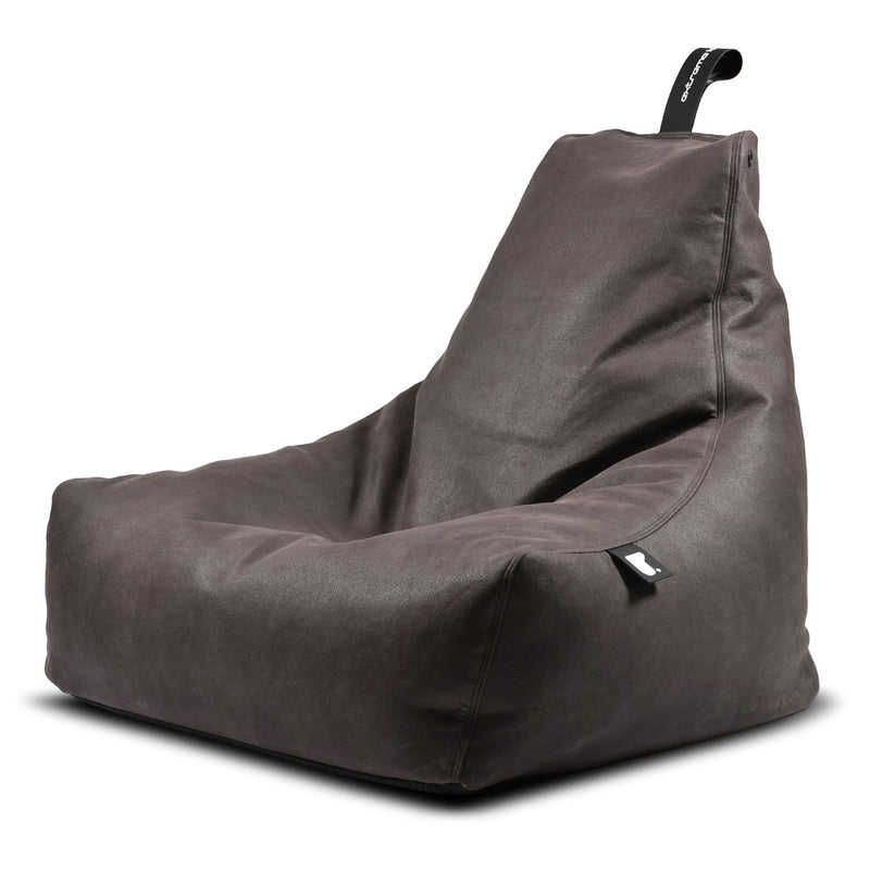 Extreme Lounging Mighty-b Bean bag Chair Leather Look Slate