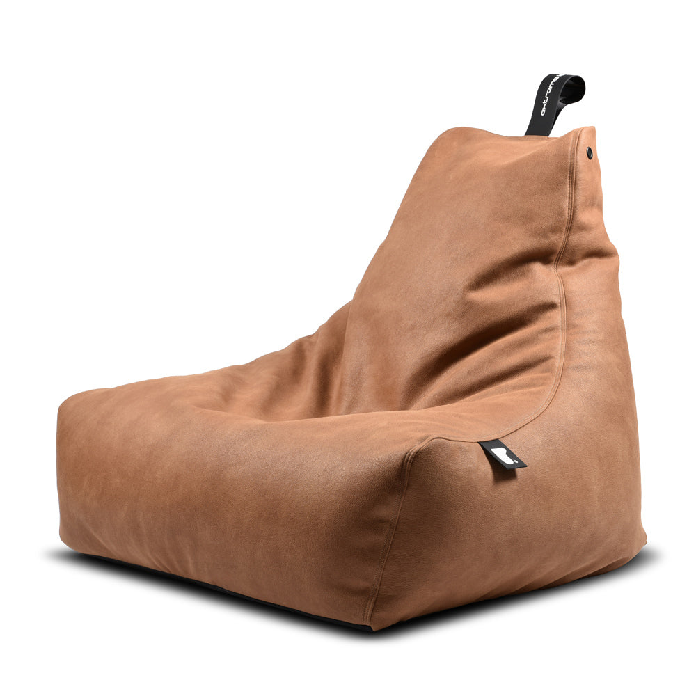 Extreme Lounging Mighty-b Bean bag Chair Leather Look Tan