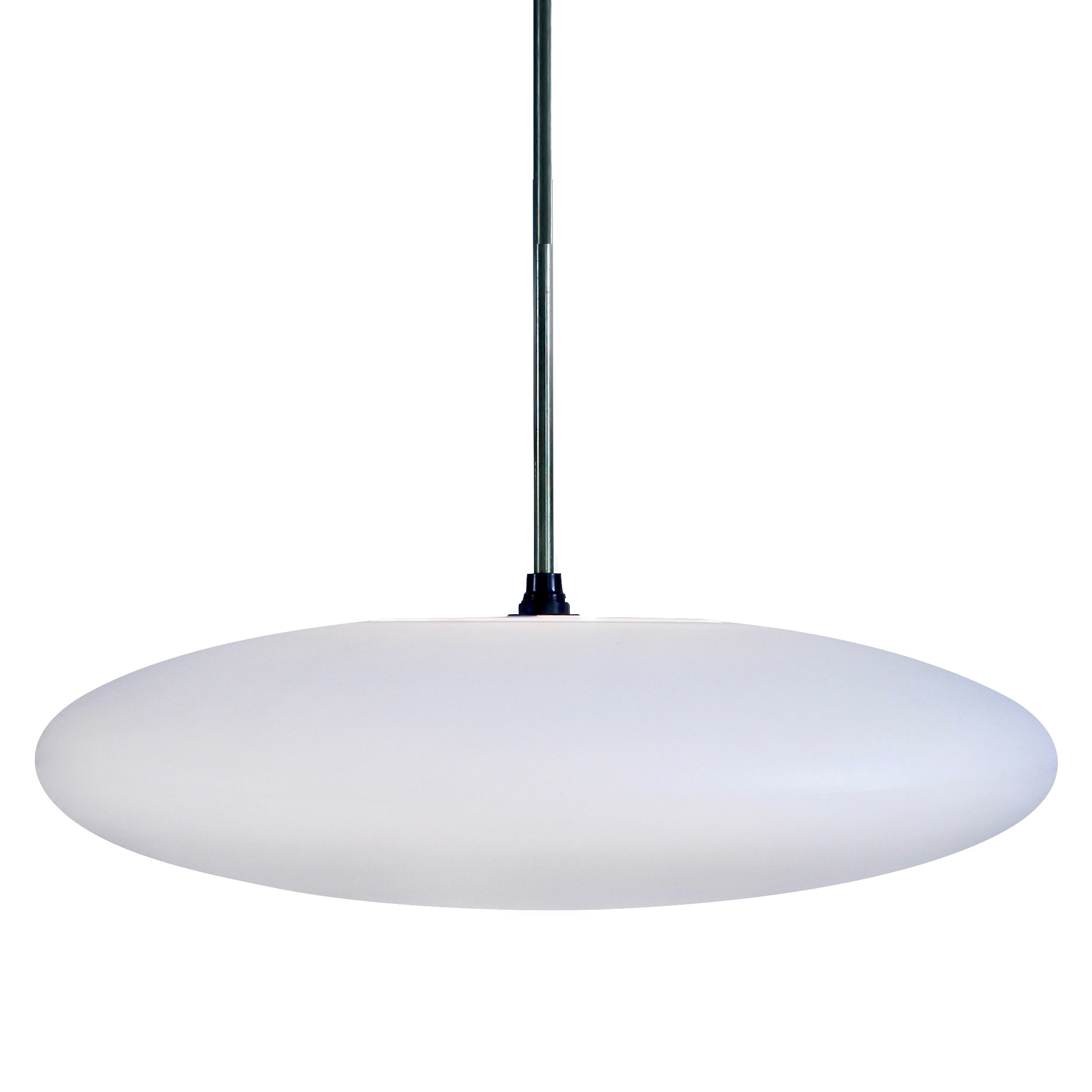 Oval Pendant Light | White hanging lampshade | Plastic Round