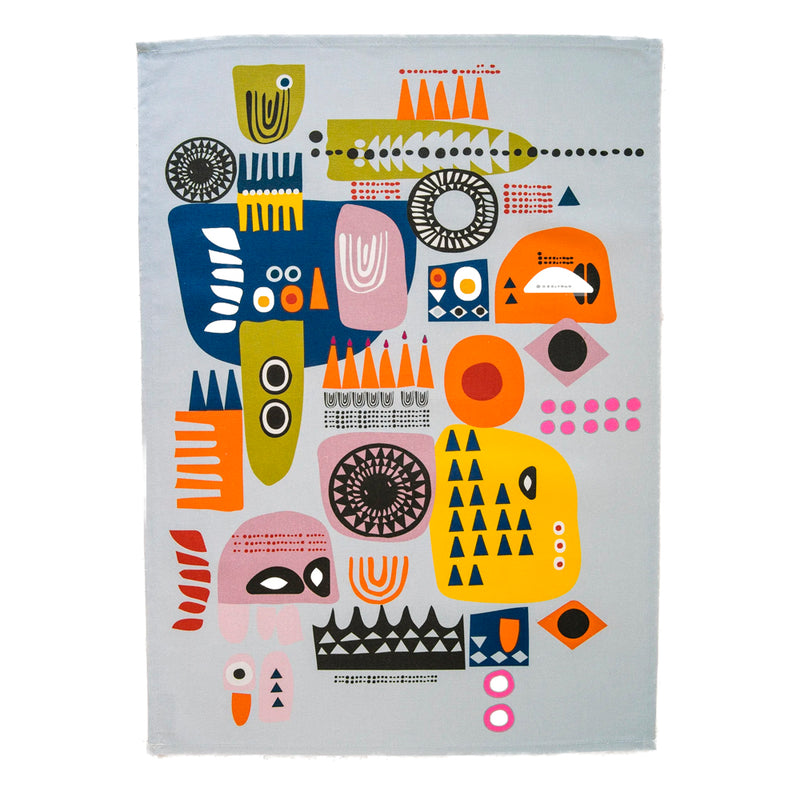 shapes tea towel  softer and wild